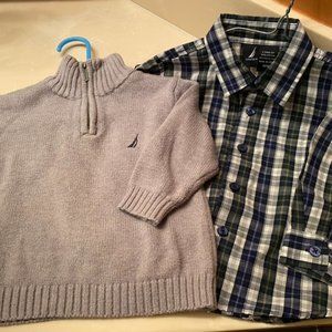 Nautica Quarter-Zip Sweater and Button Down